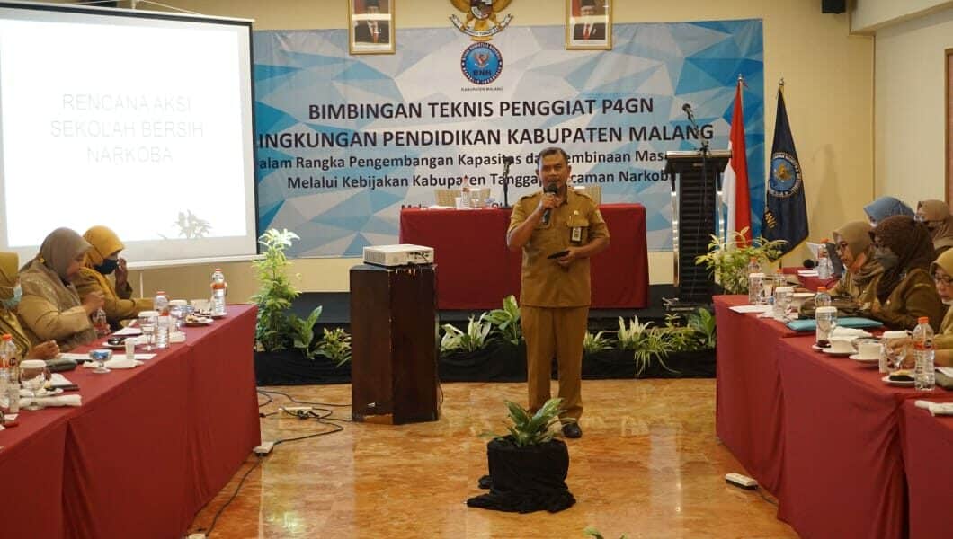 Bimbingan Teknis (Bimtek) Penggiat P4GN (Pencegahan dan Pemberantasan Penyalahgunaan dan Peredaran Gelap Narkotika) di lingkungan Pendidikan