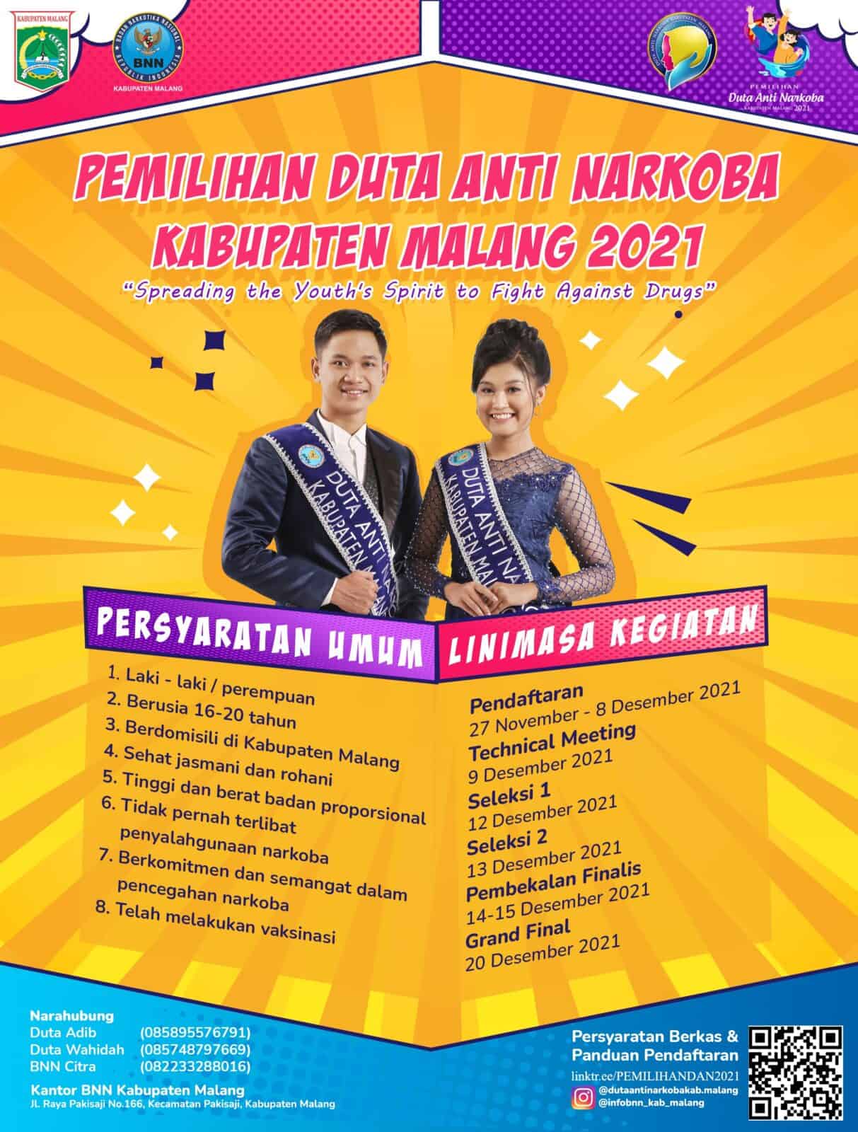 Pemilihan Duta Anti Narkoba Kabupaten Malang 2021